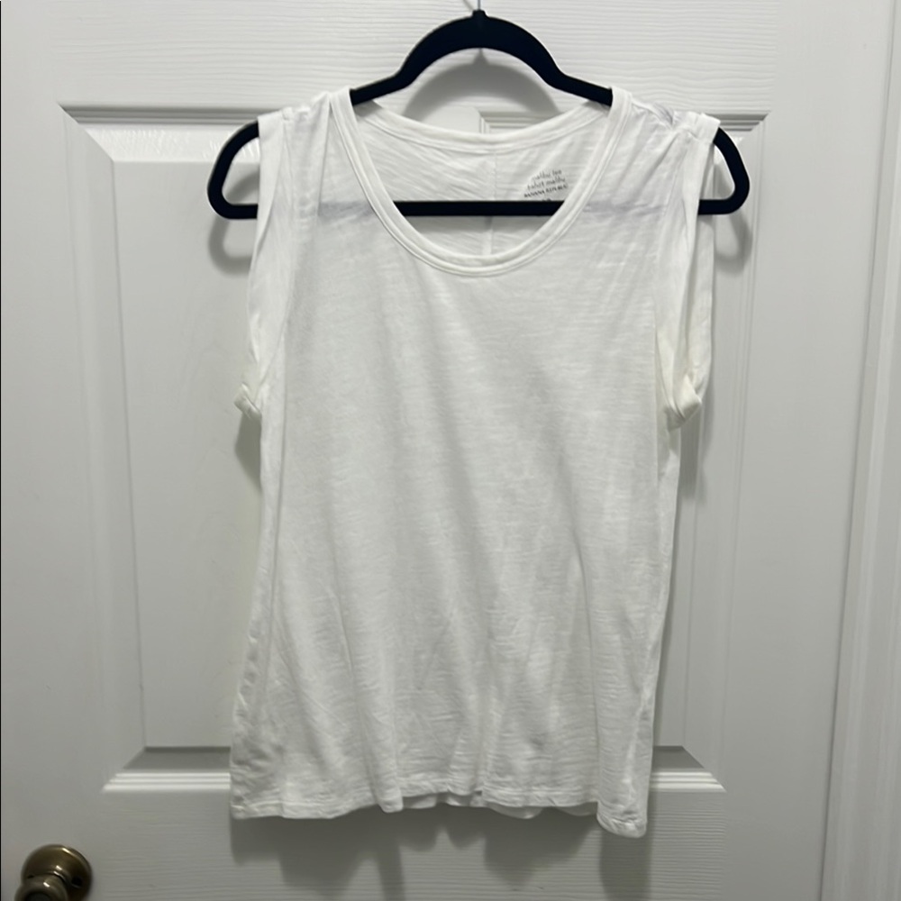 Banana Republic White Muscle Tee